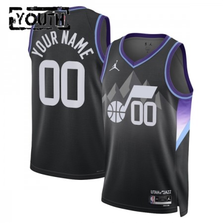 Maillot Basket Enfant Utah Jazz Personnalisé 2025-26 Jordan Statement Edition Noir Swingman